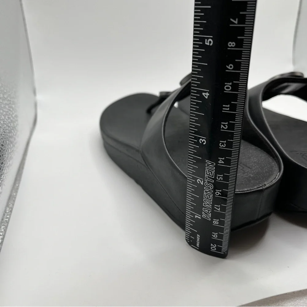 NWOB FitFlop Women's Metallic Medallion Flip Flop size US 8 black comfort 1191 - Picture 10 of 10